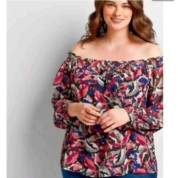 NWT LANE BRYANT Off The Shoulder Blouse - Picture 1 of 14